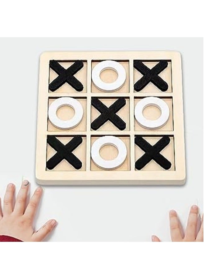 Toy Box Tic TAC Toe Xoxo Chess Board Game XO Table Toy for Kids Indoor Outdoor Adult - Image 3