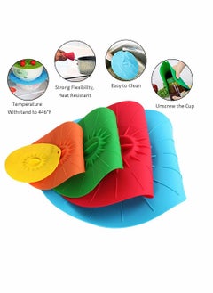 Excefore Silicone Suction Lids , 5 Sizes Colorful Food Cover, Reusable Suction Seal Heat Resistant Microwave Lids for Cups, Bowls, Plate, Pots, Pans, Skillets, Stove Top, Oven, Fridge, BPA Free  - Image 4