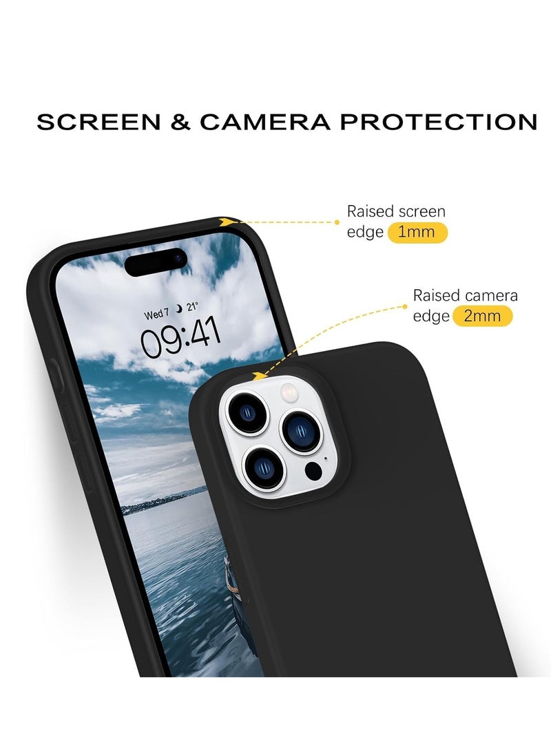 ELTRAZONE Soft Silicone Rubber Bumper Microfiber Lining Hard Back iPhone 15 Pro Back Cover Shockproof Protective Case Cover, Anti-Scratch, Dustproof, Premium Quality, Slim-Fit - Image 2