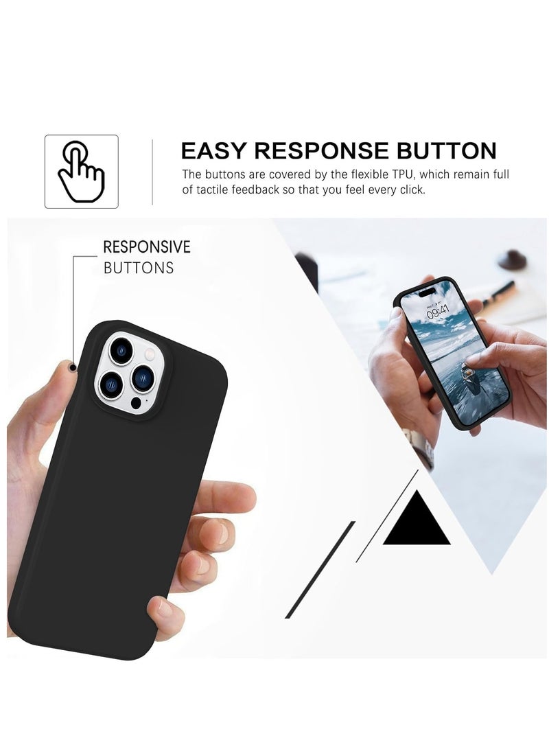 ELTRAZONE Soft Silicone Rubber Bumper Microfiber Lining Hard Back iPhone 15 Pro Back Cover Shockproof Protective Case Cover, Anti-Scratch, Dustproof, Premium Quality, Slim-Fit - Image 5