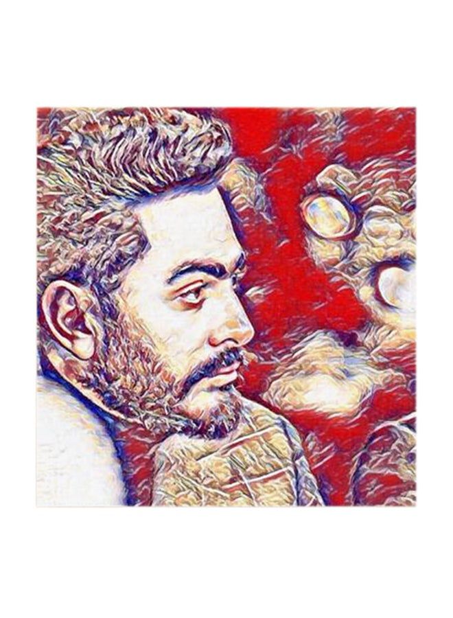 RYN Tamer Hosny MDF Wall Art Multicolour 30x30centimeter - Image 2