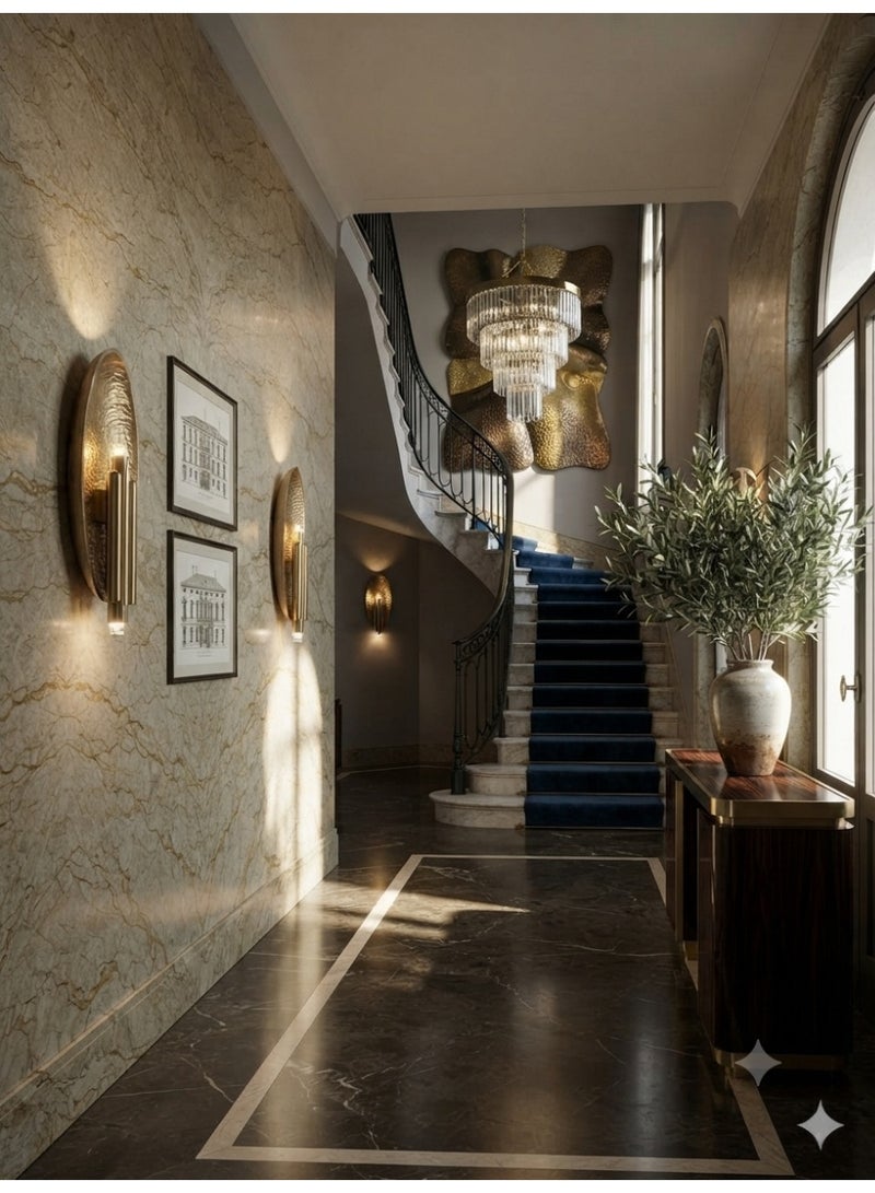 Modern Oval Golden Luxurious Wall Sconce Decorative Lighting - Image 2