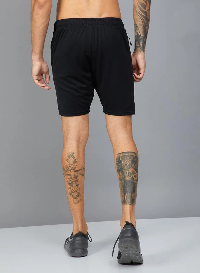 Technosport Technosport Solid Mid Rise Regular Fit Shorts