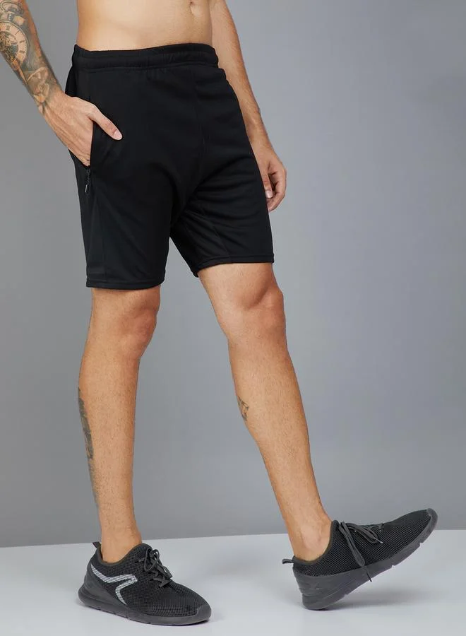 Technosport Technosport Solid Mid Rise Regular Fit Shorts