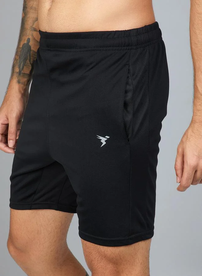 Technosport Technosport Solid Mid Rise Regular Fit Shorts