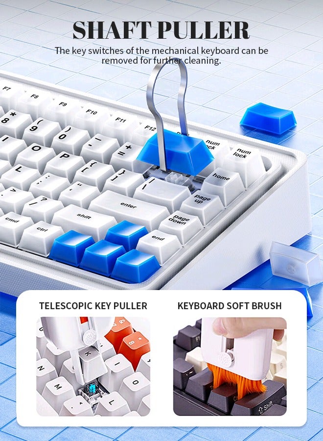 12 In 1 Keyboard Cleaning Kit Electronic Product Cleaning Kit Portable Multi-Function Cleaning Tool For Computer Monitor/Earbuds/Mobile Phone/Laptop/Computer/Keyboard