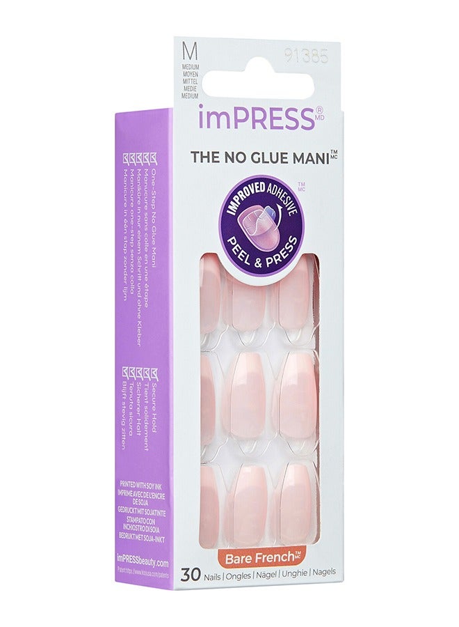 KISS Impress Nails Genuine - Bare French Medium Ifb02C - Image 2