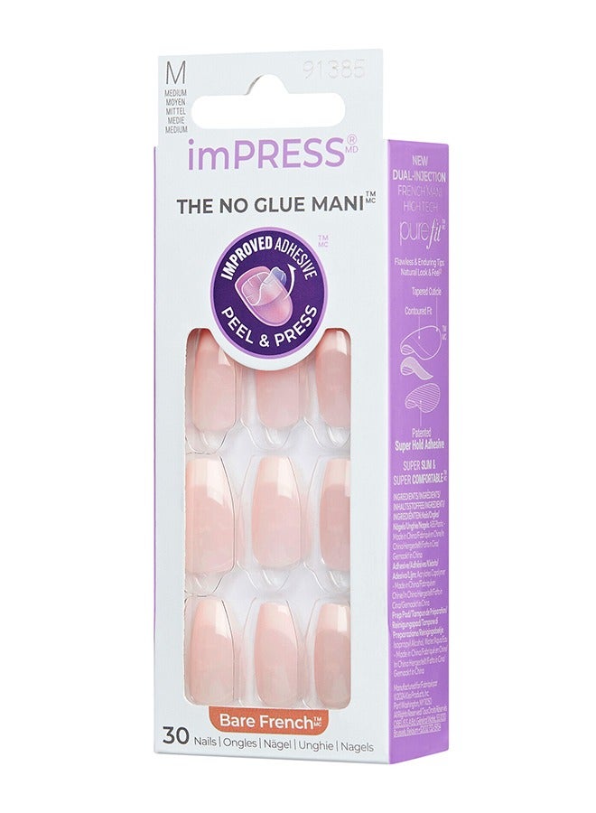 KISS Impress Nails Genuine - Bare French Medium Ifb02C - Image 3
