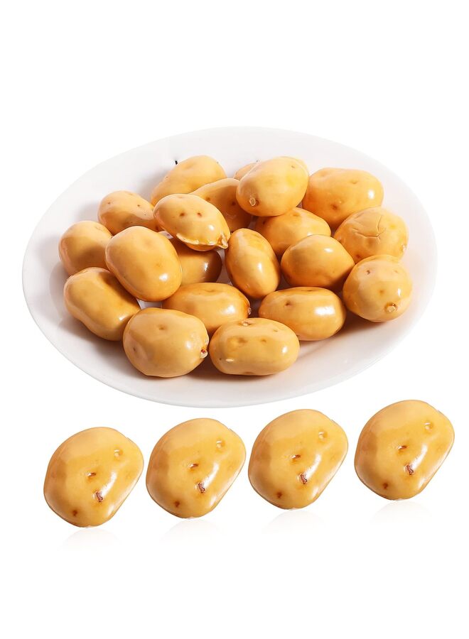 20 قطعة من البطاطس الاصطناعية التي تشبه الخضار المزيفة لمطبخ المنزل والحفلات الغذائية نموذج دعائم الديكور - Image 1