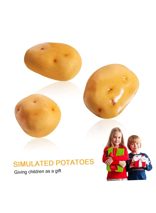 20 قطعة من البطاطس الاصطناعية التي تشبه الخضار المزيفة لمطبخ المنزل والحفلات الغذائية نموذج دعائم الديكور - Image 4