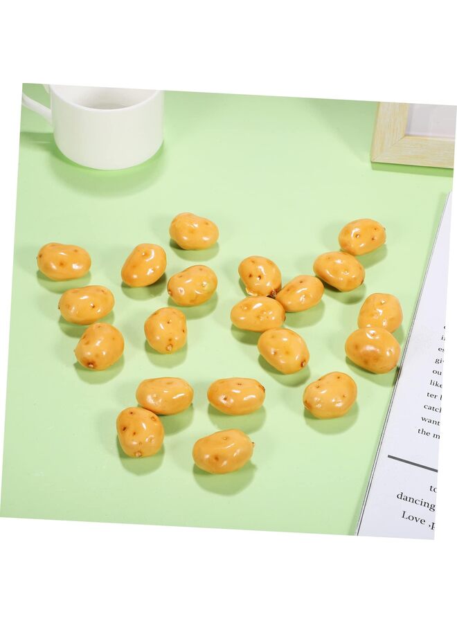 20 قطعة من البطاطس الاصطناعية التي تشبه الخضار المزيفة لمطبخ المنزل والحفلات الغذائية نموذج دعائم الديكور - Image 5