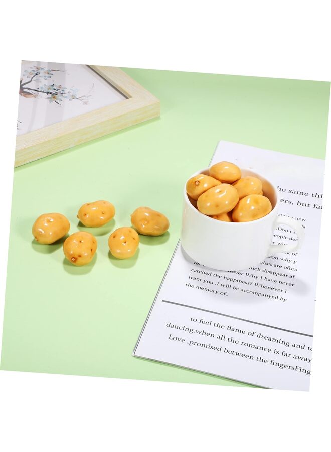 20 قطعة من البطاطس الاصطناعية التي تشبه الخضار المزيفة لمطبخ المنزل والحفلات الغذائية نموذج دعائم الديكور - Image 3