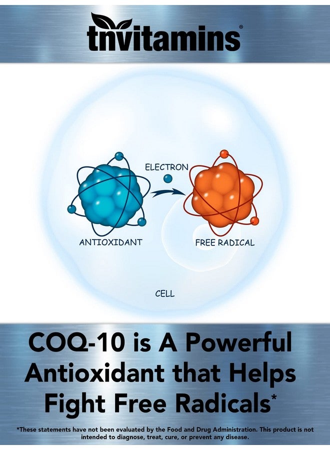 tnvitamins CoQ-10 200mg - 150 Capsules with Black Pepper Extract | 5 Month Supply! | Powerful Free Radical Fighting Antioxidant | Max Absorption Rapid Release Capsules | Coenzyme Q-10 200 mg - Image 4