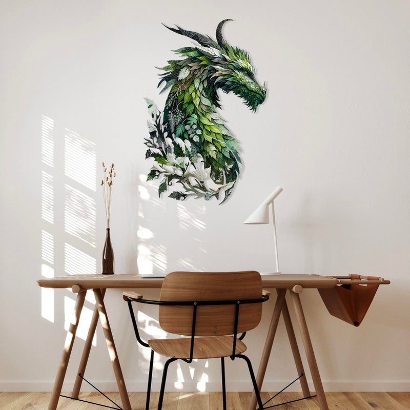 Benziso Dragon Metal Wall Art Medieval Decor Fantasy Decorations (colorful-1) - Image 3