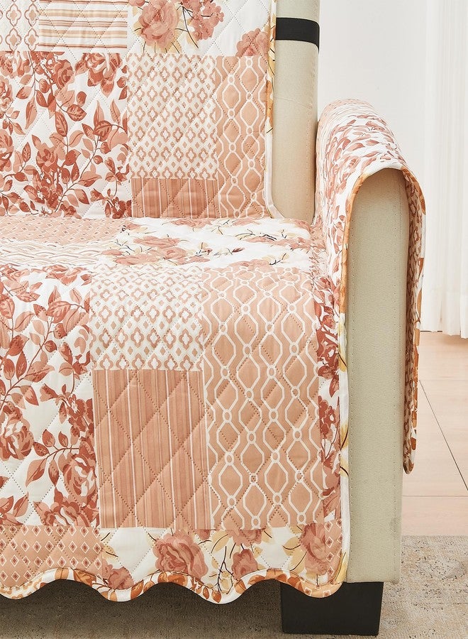 جريت باي هوم غطاء أريكة قابل للعكس من Great Bay Home - غطاء قابل للغسل لحماية الأثاث مع أشرطة مطاطية - غطاء أريكة للكلاب والأطفال والحيوانات الأليفة - تفاصيل خياطة مربعة (أريكة، لون وردي باهت) - Image 2