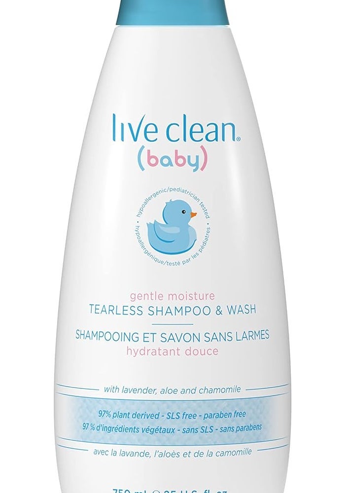 Live Clean Baby Tearless Shampoo & Wash - 750 ml - Image 1