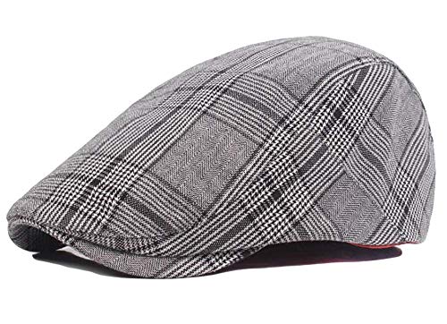 Qunson 2 Pack Mens Classic Cotton Flat Cap Ivy Gatsby Newsboy Driving Hat - Image 5