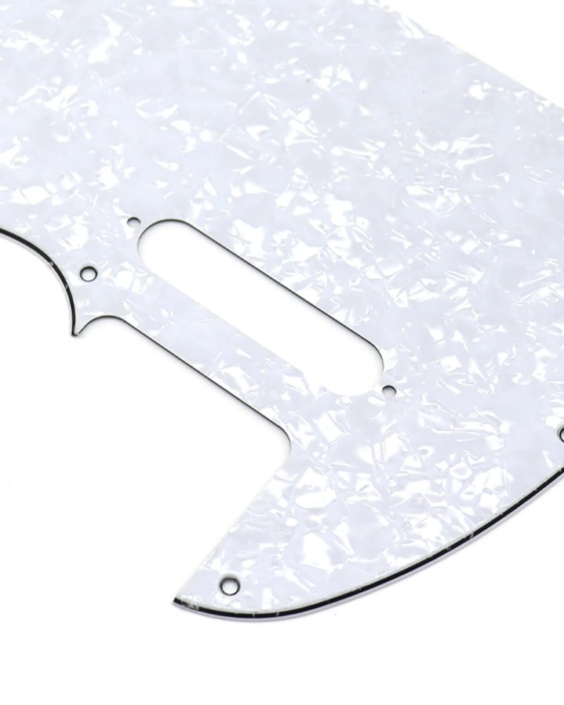 Samherome 8 Hole Tele Pickguard Modern Style TL Pick Guard with Pickup Mounting Screw Holes for Tele/Telecaster (White Pearl) - Image 2