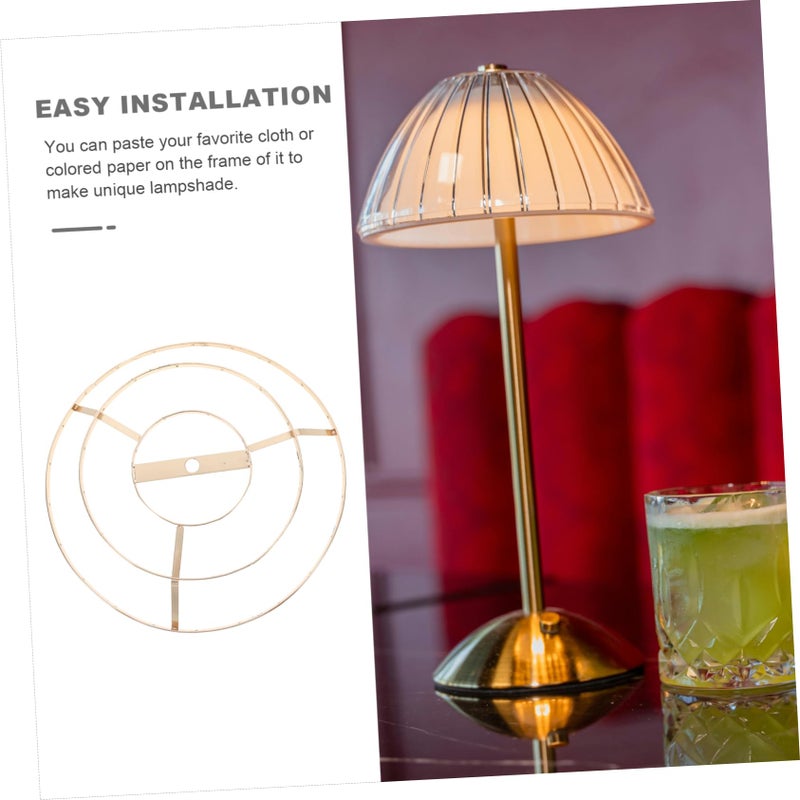 إطار استبدال لمبة معدني DIY، سلك حديدي للظلال لمصباح المكتب - Image 4