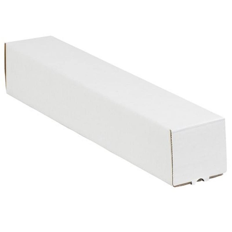 BOX USA أنابيب البريد، 48" طول × 3" عرض × 3" ارتفاع، عبوة 25 أنبوب مربع مموج للبريد والتخزين للخرائط، الأعمال الفنية، الحرف، الملصقات، حامل الفن الطويل - Image 1