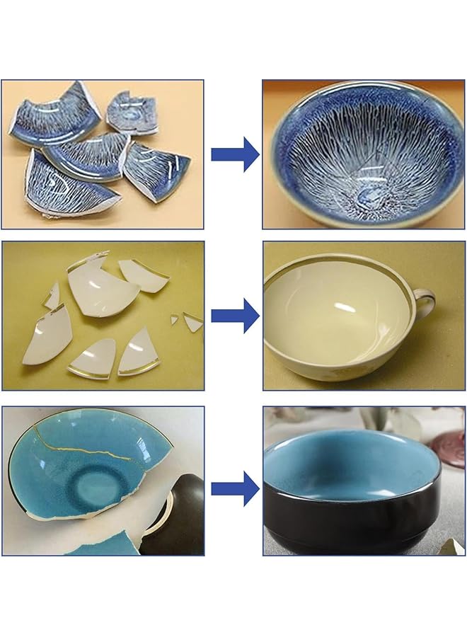 erorex Ceramic Repair Glue Pottery Glue Adhesive High Temperature Resistant Ceramic Glue To Repair Pottery No Odor After Curing Strong Adhesive Pottery Repair Glue Transparent Adhesive For Glass - Image 3