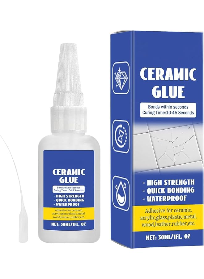 erorex Ceramic Repair Glue Pottery Glue Adhesive High Temperature Resistant Ceramic Glue To Repair Pottery No Odor After Curing Strong Adhesive Pottery Repair Glue Transparent Adhesive For Glass - Image 1