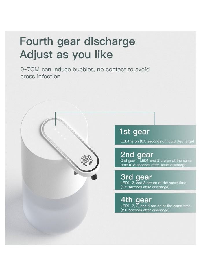 Automatic Foaming Soap Dispenser 4 Level Adjustable Infrared Sensor Touchless Foam Soap Dispenser Rechargeable Waterproof Hand Soap Dispenser for Kids Bathroom 400ml spensers