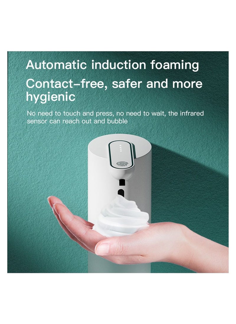 Automatic Foaming Soap Dispenser 4 Level Adjustable Infrared Sensor Touchless Foam Soap Dispenser Rechargeable Waterproof Hand Soap Dispenser for Kids Bathroom 400ml spensers