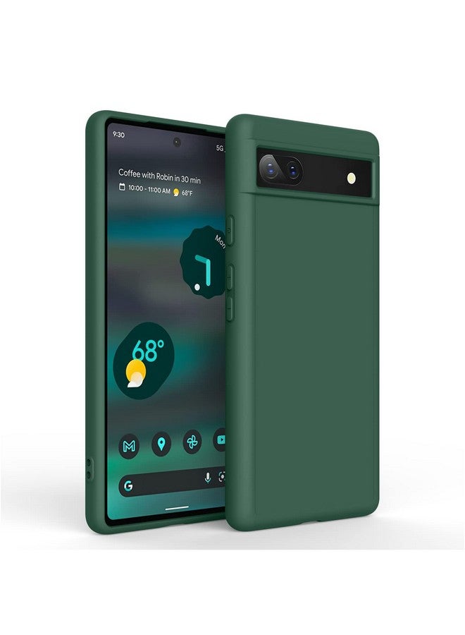 Tobfit TPU Case for Google Pixel 6a, Soft Protective Shockproof Phone Cover, Durable Anti-Scratch Smart Phone Case for Women Men(Dark Green) - Image 1