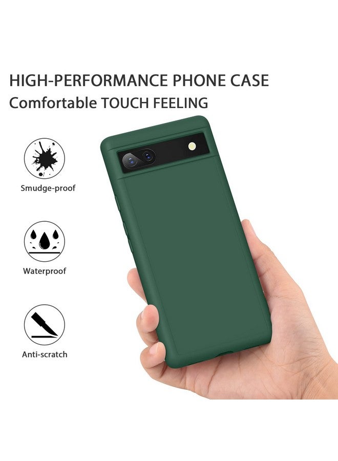 Tobfit TPU Case for Google Pixel 6a, Soft Protective Shockproof Phone Cover, Durable Anti-Scratch Smart Phone Case for Women Men(Dark Green) - Image 4