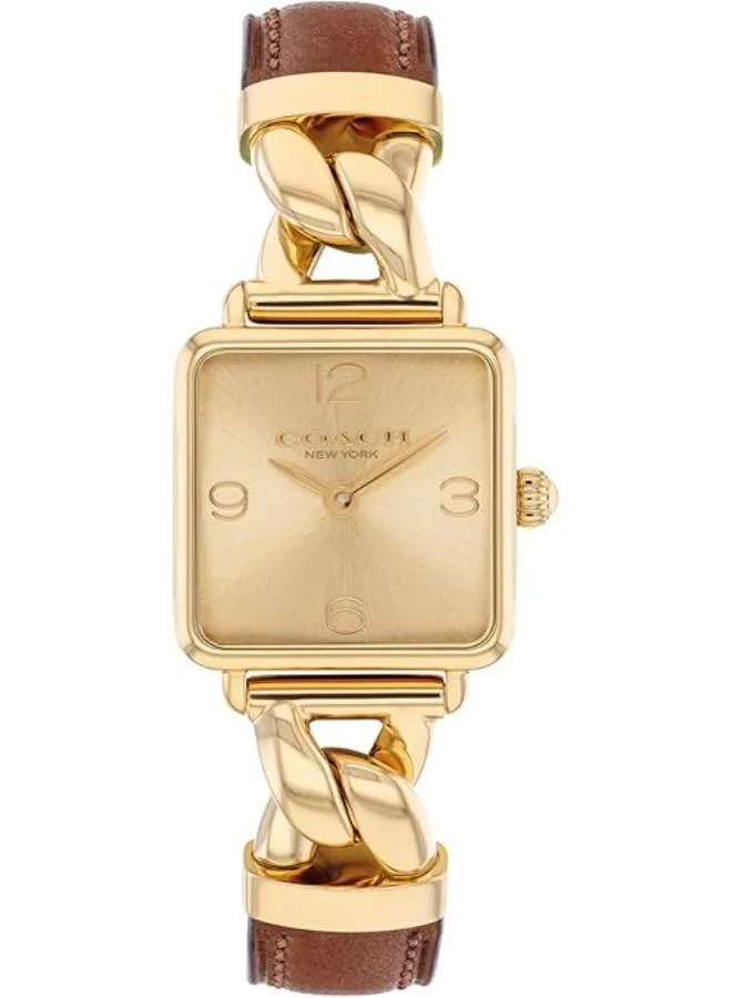 كوتش Quartz Movement analog Watch Leather Steel