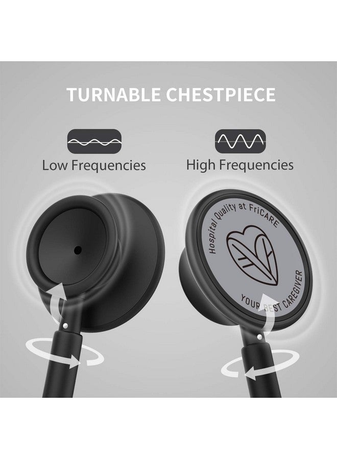 FriCARE Stethoscope Lightweight Dual Head Classic Stethoscopes For Doctors Nurses Students Home Health Use Adult Medical Supplies Black Tube - Image 4