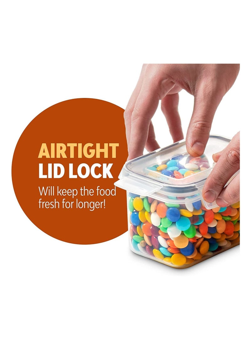 MahMir - Airtight Food Storage Containers with Lids 24 Pack for Kitchen Organization - BPA Free Kitchen Canisters for Cereal, Rice, Flour & Oats - Free Measuring Spoon , Marker and 24 Labels 24 pcs Pack - Image 1