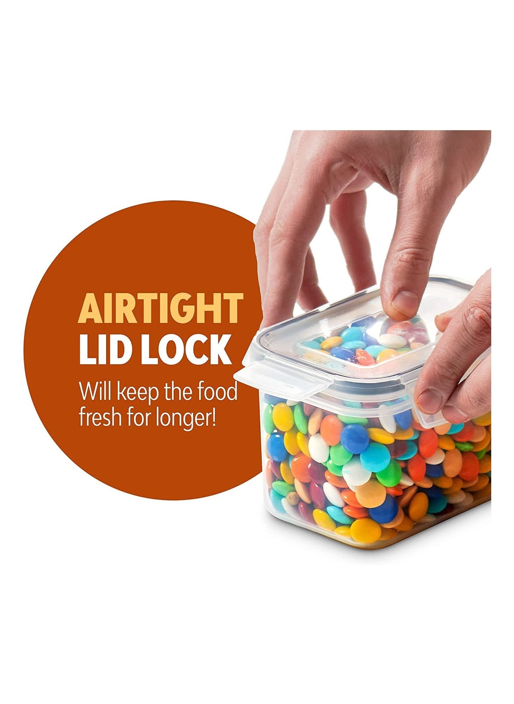 Airtight Food Storage Containers with Lids 24 Pack for Kitchen Organization - BPA Free Kitchen Canisters for Cereal, Rice, Flour & Oats - Free Measuring Spoon , Marker and 24 Labels 24 pcs Pack - https://f.nooncdn.com/p/pzsku/ZA6A9C144DEC65DFD01C0Z/45/_/1674587053/12705272-8661-44e5-94c4-65c57220e67b.jpg?width=original
