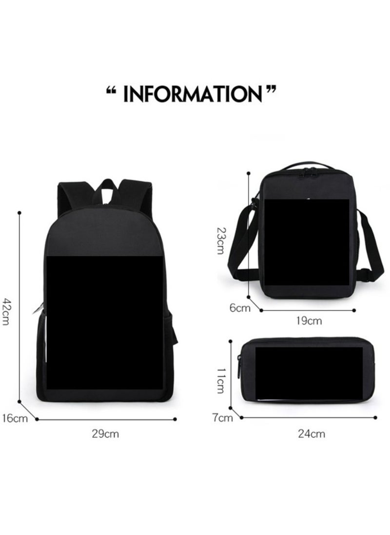 Generic - Cartoon anime backpack for primary and secondary school students, large capacity casual lightweight backpack, cartoon shoulder bag, pencil case, pencil case, and pencil case - Image 1