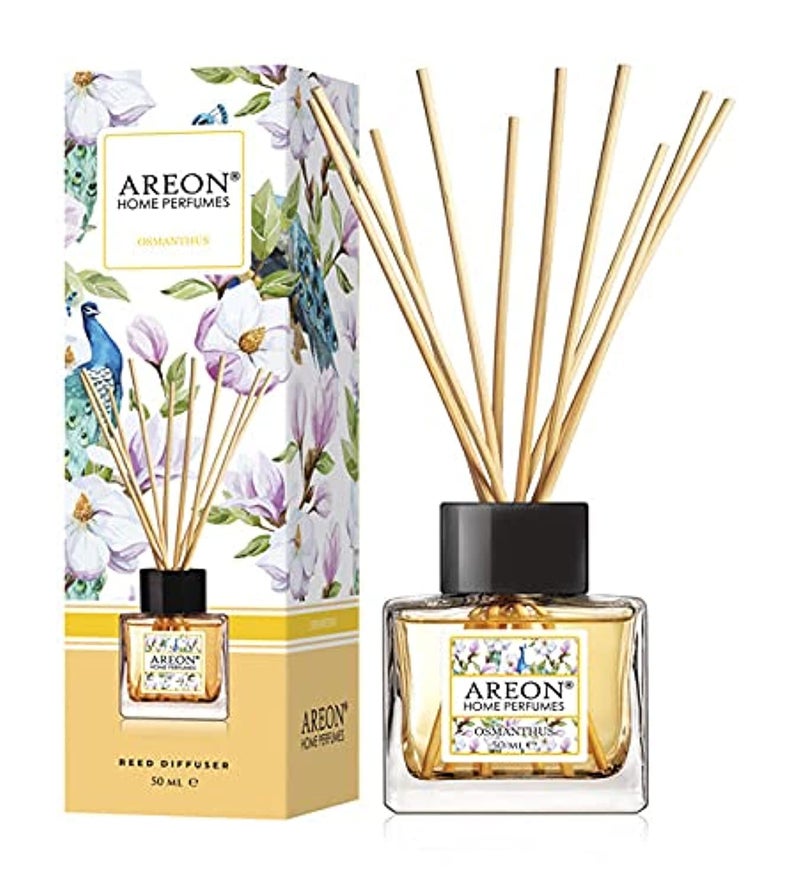 Areon Home Luxury Perfume Reed Diffuser  10 Rattan Reeds Osmanthus 50 ml