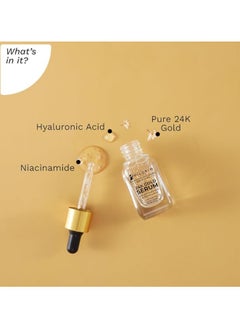 PILGRIM 24K Gold Face Serum With Niacinamide & Hyaluronic Acid, Dewy Primer For Face Make-Up For All Skin Types, Korean Skin Care For Unisex, 20ml  - Image 4