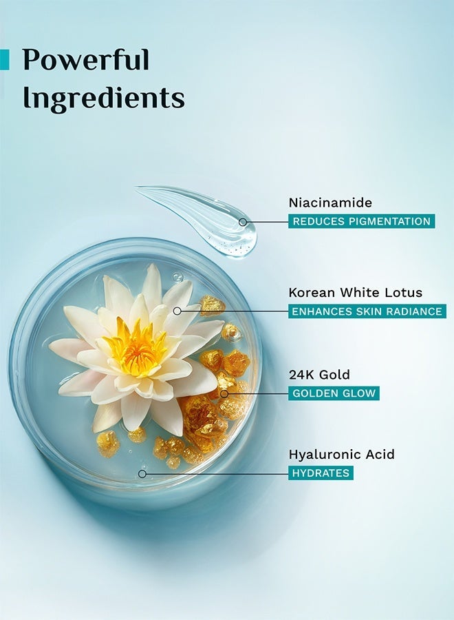 PILGRIM 24K Gold Face Serum With Niacinamide & Hyaluronic Acid, Dewy Primer For Face Make-Up For All Skin Types, Korean Skin Care For Unisex, 20ml - Image 4