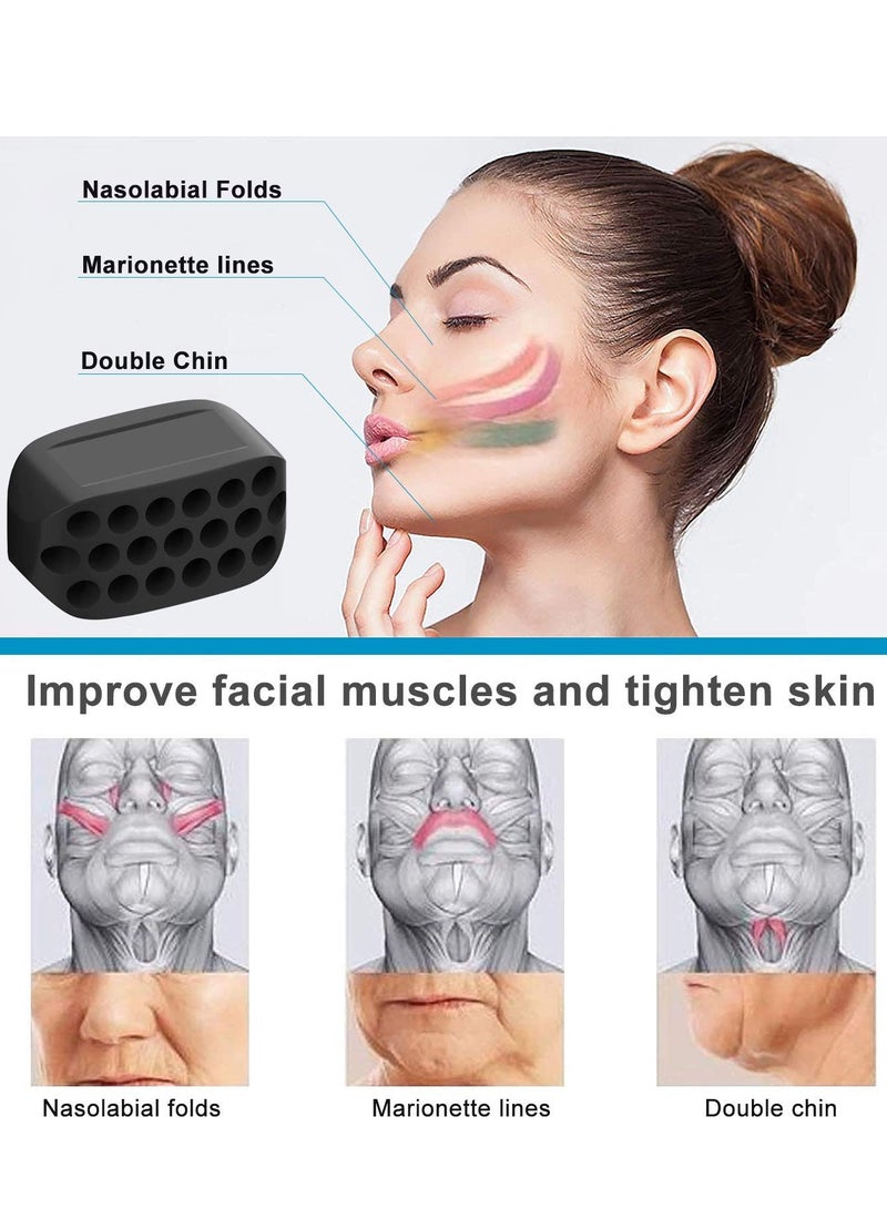 Zikra مدرب الفك لتحديد الفك تمرين فك قوي مدرب الفك الرقبة الوجه تحديد الفك نحيف ونغمة وجهك مدرب الفك للرجال والنساء 2 في 1 مخفض للذقن المزدوجة - Image 3