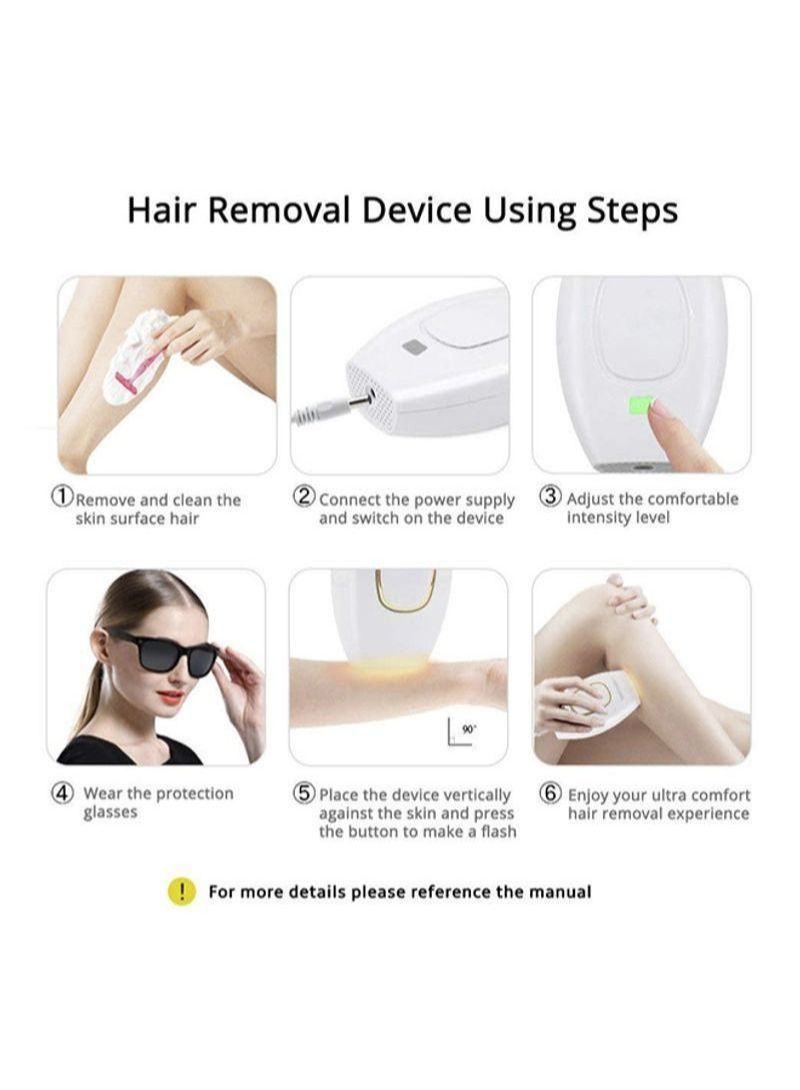 NIBEMINENT Durable Multi-time Portable Professional IPL Laser Hair Removal Device Clipper Trimmer Black - Image 3