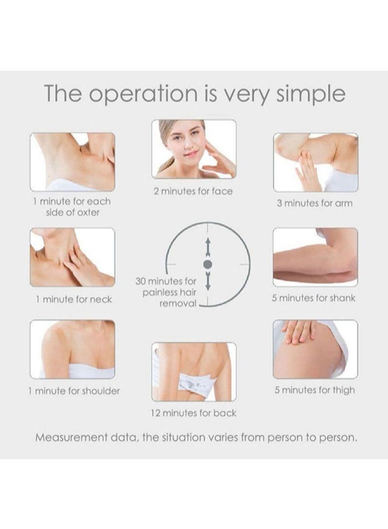 NIBEMINENT Durable Multi-time Portable Professional IPL Laser Hair Removal Device Clipper Trimmer Black - Image 4