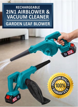 2-in-1 Cordless Leaf Blower and Vacuum Powerful 21V Battery, 18,000 RPM Motor, High-Speed Airflow, Lightweight and Portable, Adjustable Wind Speed, Mini Rechargeable Handheld Electric Blowing Machine Wet Dryer Power Tool for Leaves, Dust, Car Debris, Yard, Patio, Garage, Courtyard Snow Cleaner, Home Office Computer Cleaning - pzsku/ZA6AA0ED369FAFCAE9365Z/45/1747597347/8b9f1a96-5ac9-4b4a-b9c5-fb31ccd52823