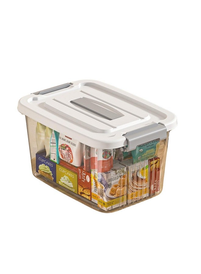 KREPS Clear Plastic Storage Box/Bins, Container with Latches and Lid, Stackable Storage, Heavy Duty Material (NO.3-14.5 X 10.5 X 8.2 INCH, PACK OF - 1) - Image 1