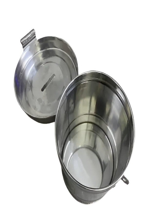 EvoFlex Coin Box/Piggy Bank/Gullak/Donation/Suggestion Box/Antique Coin Bank Box Money Organiser/Coin Money Bank Stainless Steel Body, Silver Finish, Set of 2, Ideal for Kids, Office, Donations and Gifts - Image 4