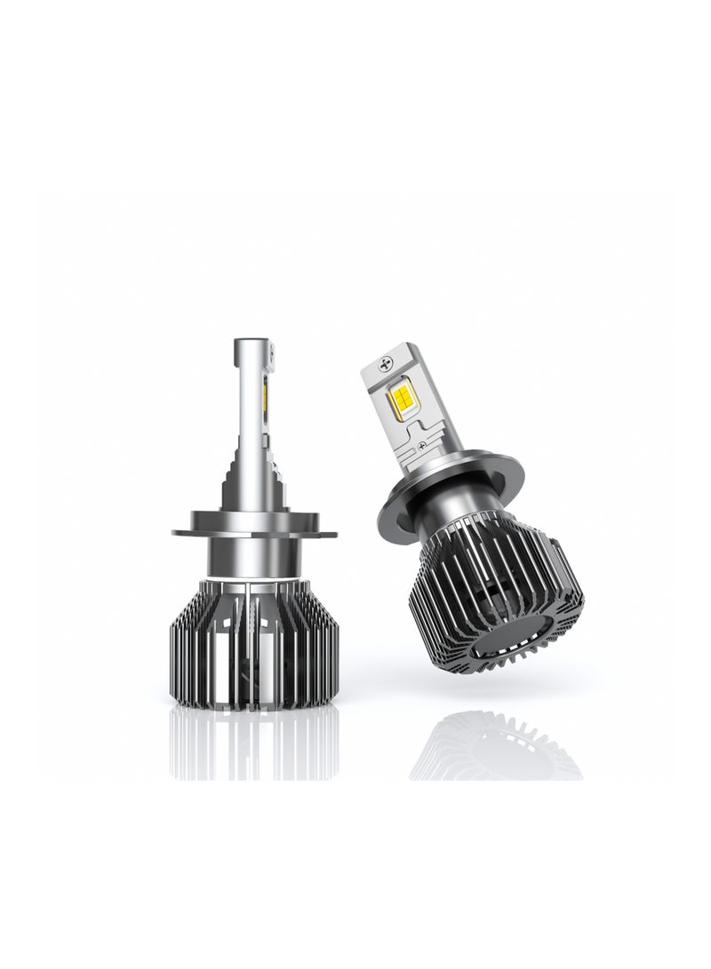 Generic M68-H7 LED Car Bulb,14000LM, 600% Brightness, 6,000K White, 10X Cooling, Xenon Replacement, Quick Plug, 2-Pack,6pcs*2 high-power lamp core  - Image 3