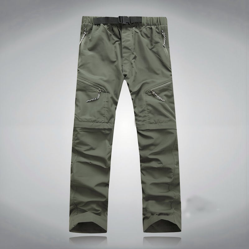 Problem Solving Quick Dry Hiking Pants No Sticky No Drop No Tear Khaki For Outdoor S - Image 2