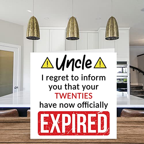 Stuff4 Funny 30th Birthday Cards for Uncle - Your Twenties Have Expired - Happy Birthday Card for Uncle from Nephew Niece, 5.7 x 5.7 Inch Banter Joke Humour Bday Greeting Cards Gift - Image 3
