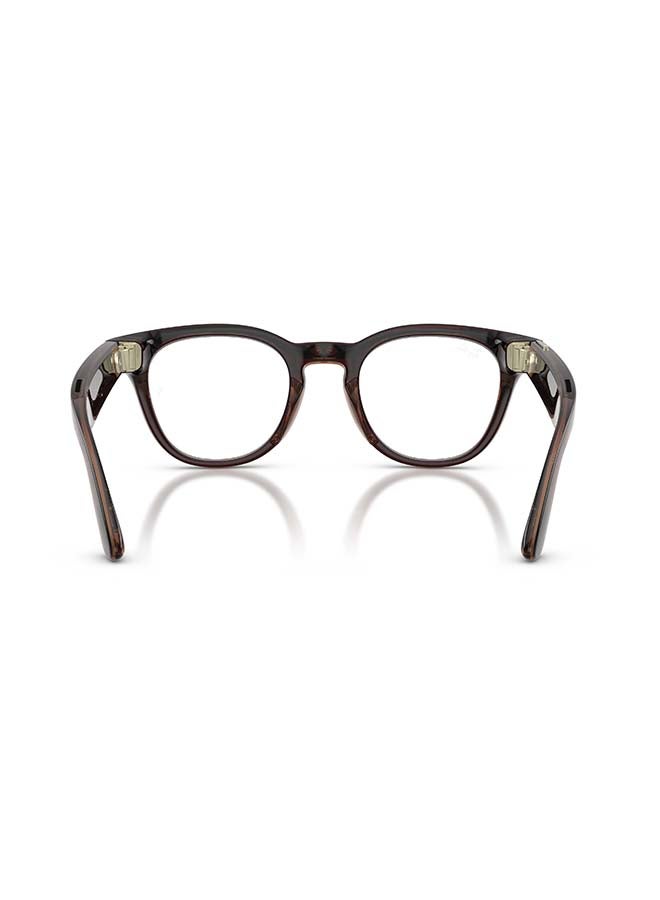 Meta Ray-Ban Scriber Optics (Gen 2) Universal Fit, Shiny Transparent Umber Frame, Demo Lens - Image 4