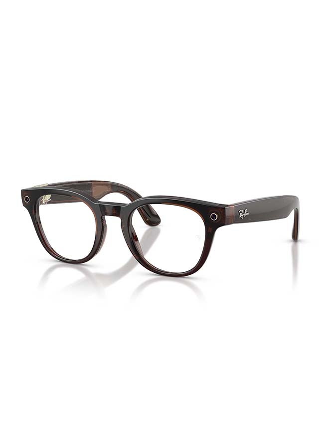 Meta Ray-Ban Scriber Optics (Gen 2) Universal Fit, Shiny Transparent Umber Frame, Demo Lens - Image 1