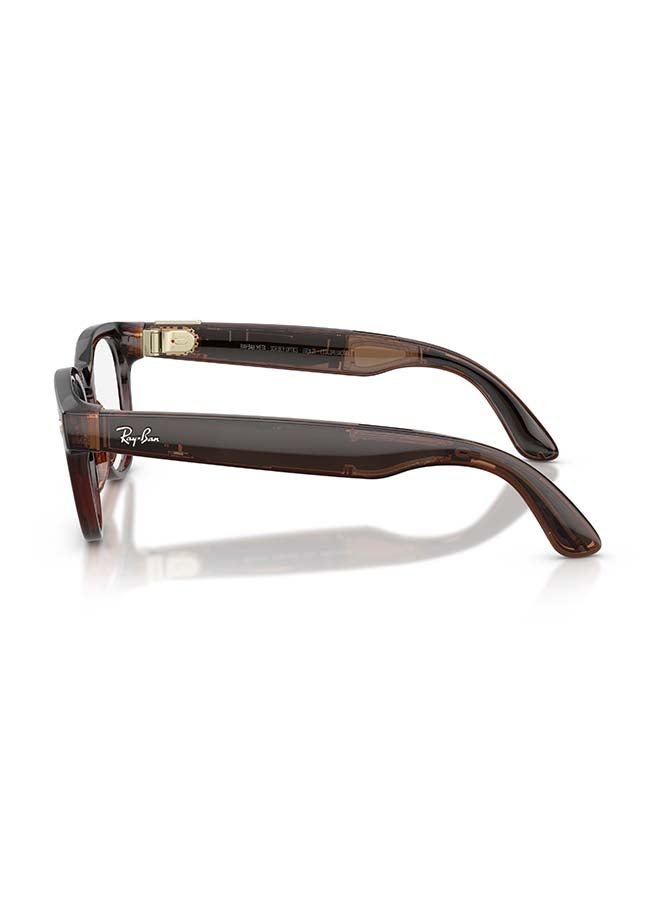 Meta Ray-Ban Scriber Optics (Gen 2) Universal Fit, Shiny Transparent Umber Frame, Demo Lens - Image 3